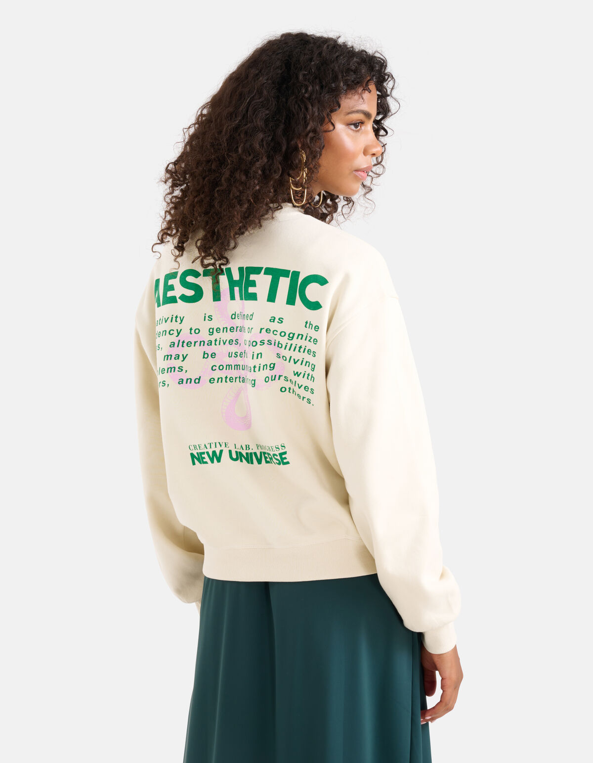 Artwork Sweater Gebroken Wit SHOEBY WOMEN