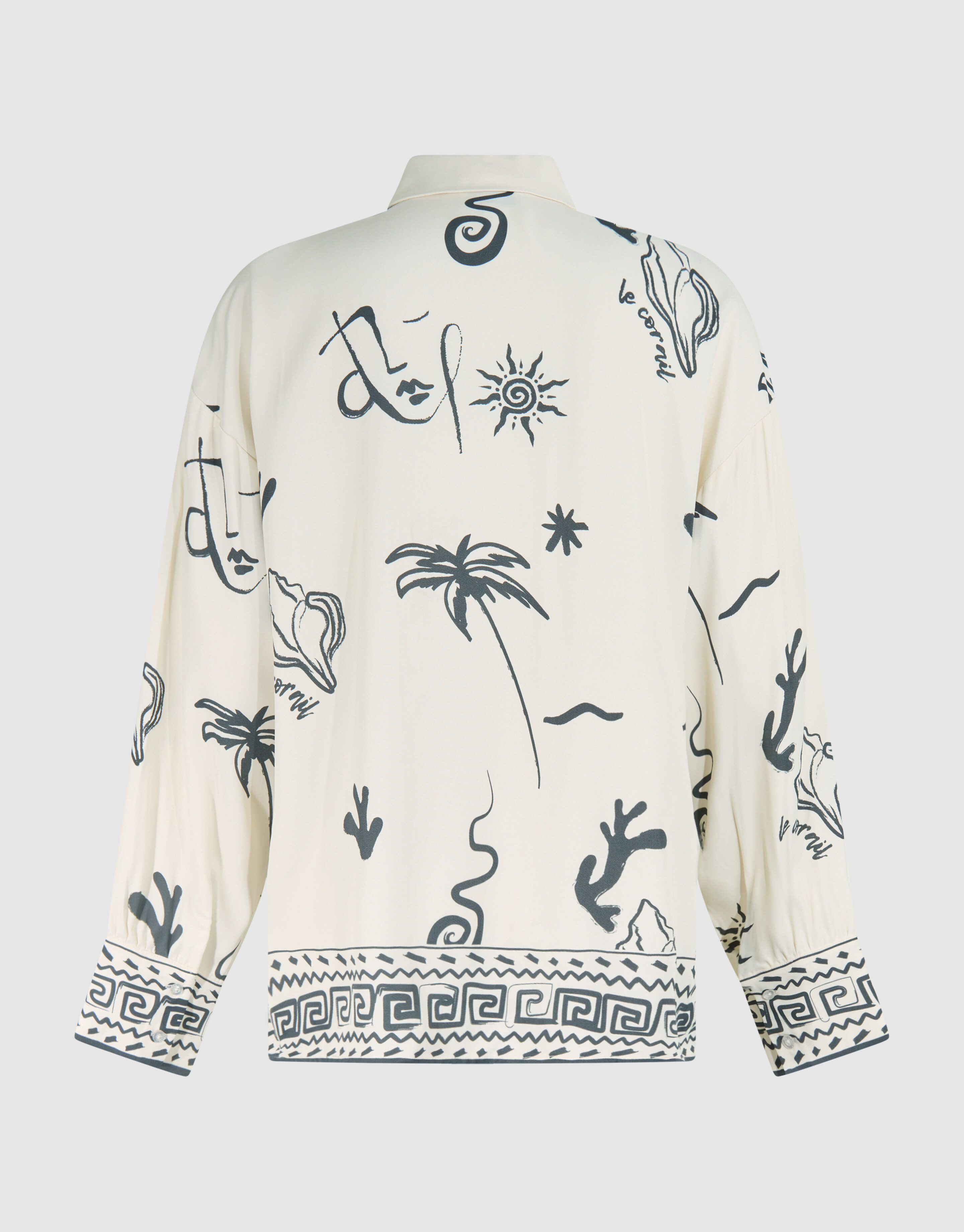 Printed Dessert Blouse Zwart/Wit SHOEBY WOMEN