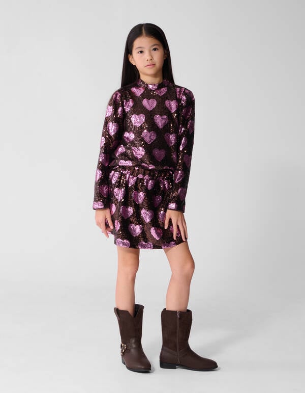 Hartjes Paillettenrok Bruin SHOEBY GIRLS