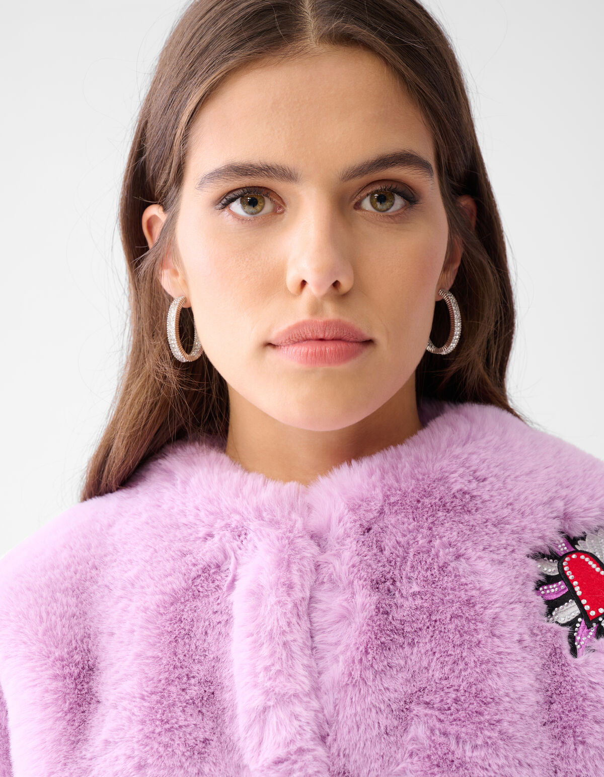 Fake Fur Jas Lichtpaars SHOEBY WOMEN