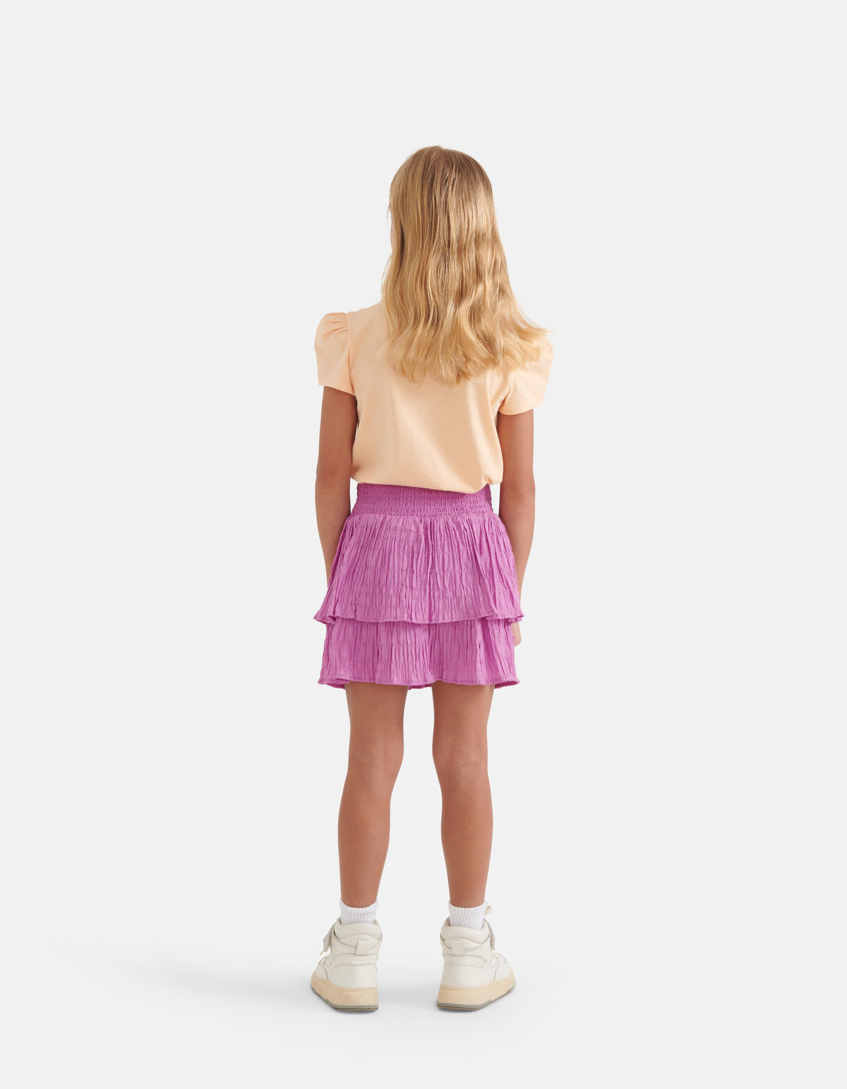 Pofmouwen T-shirt Lichtoranje SHOEBY GIRLS