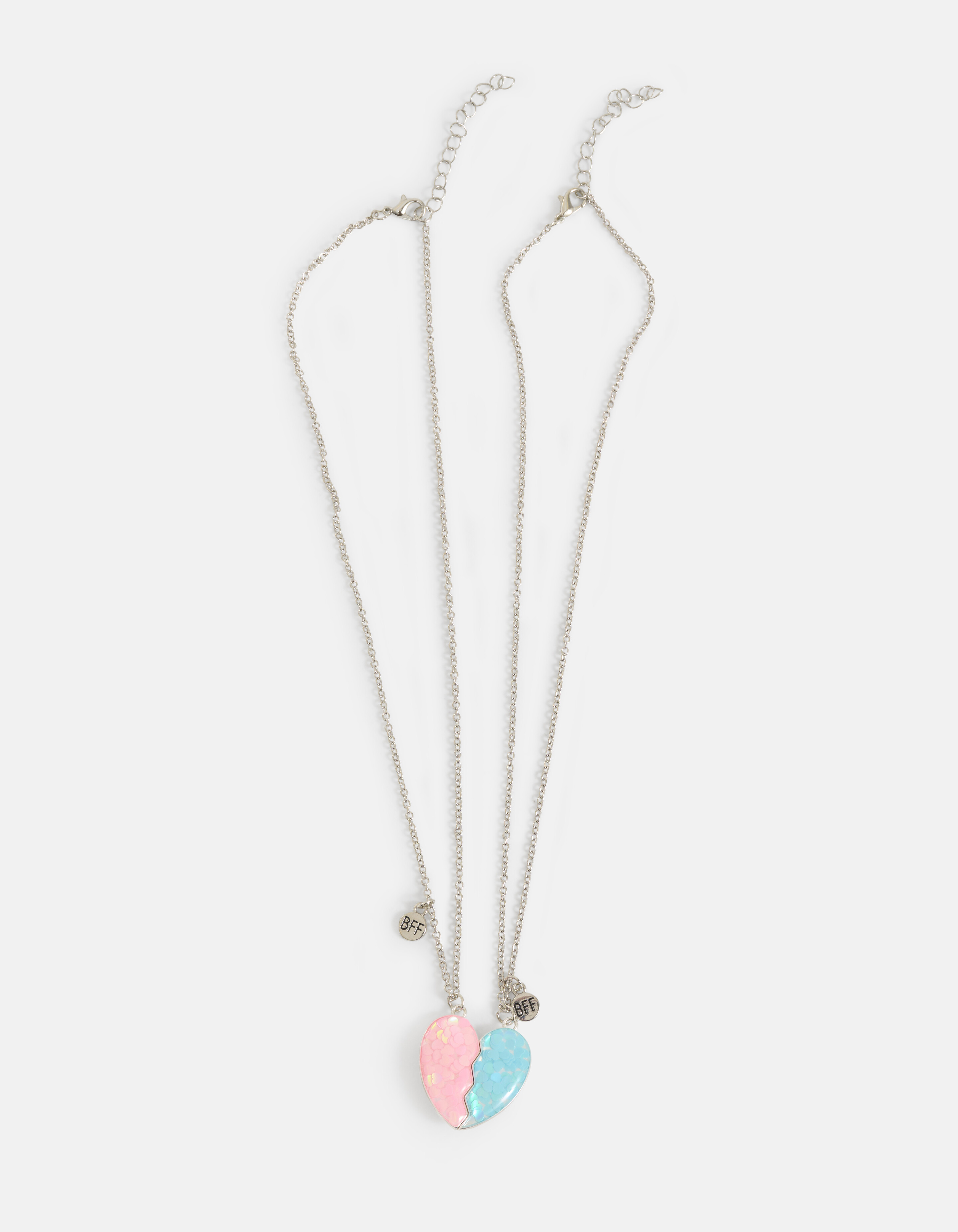 BFF Hart Ketting Set Zilver SHOEBY ACCESSOIRES