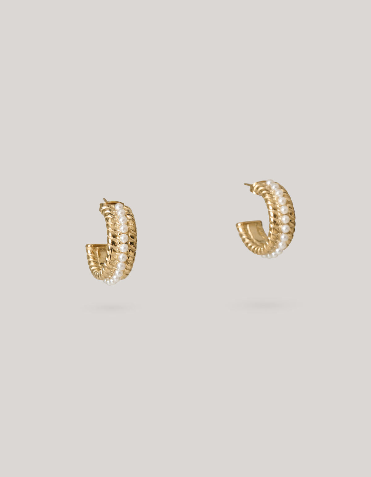 Pearl Oval Hoop Oorbellen Goud SHOEBY ACCESSOIRES