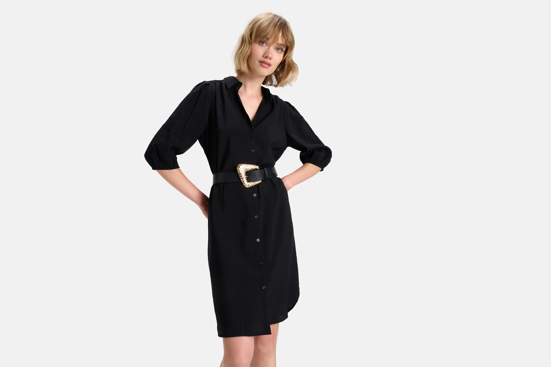 Midi Jurk Zwart SHOEBY WOMEN