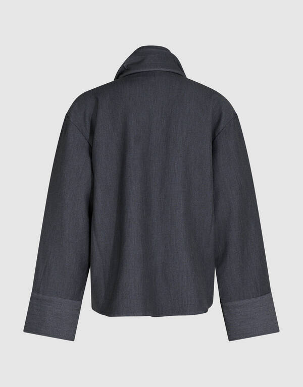 Oversized Tailored Blouse Donkergrijs By Lonneke SHOEBY WOMEN