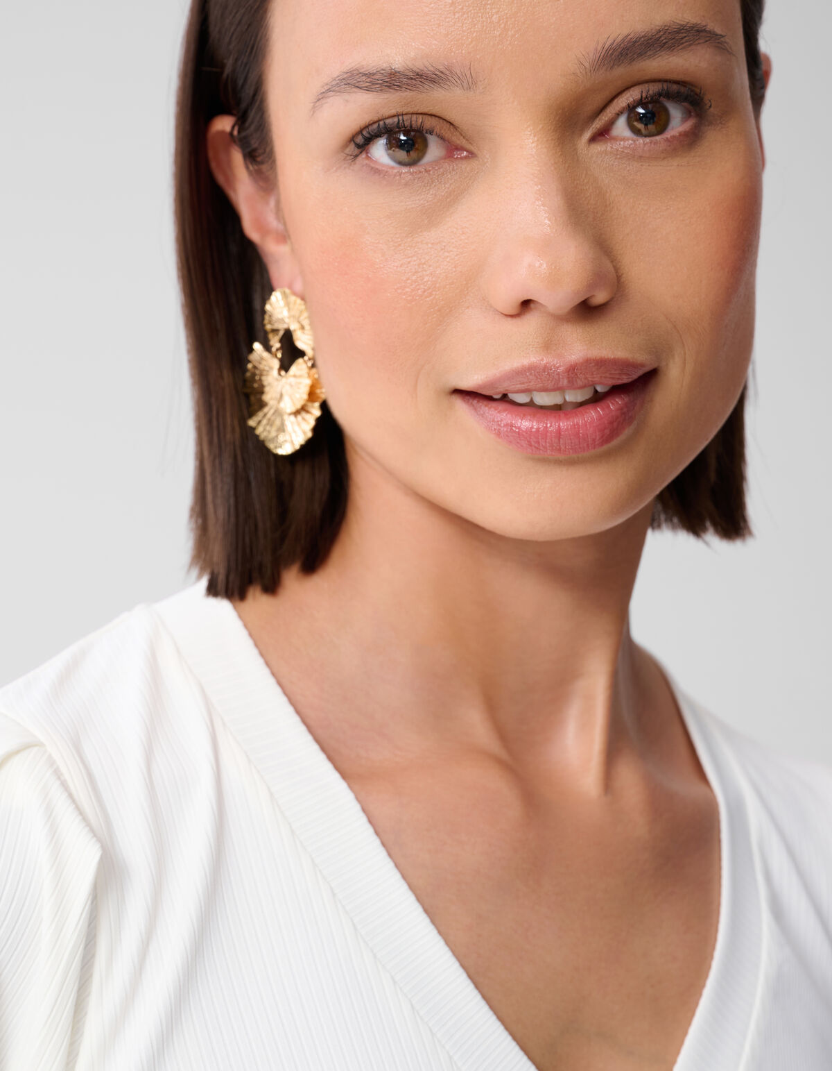 Rib Jersey Top Wit SHOEBY WOMEN