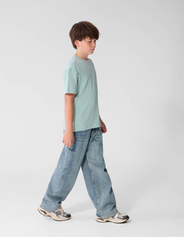 Basis Label T-Shirt Lichtgroen SHOEBY BOYS