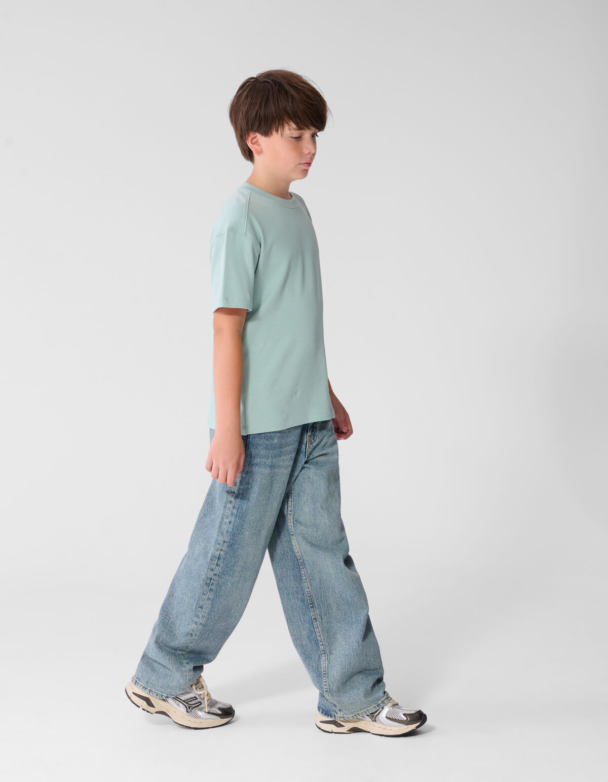 Basis Label T-Shirt Lichtgroen SHOEBY BOYS