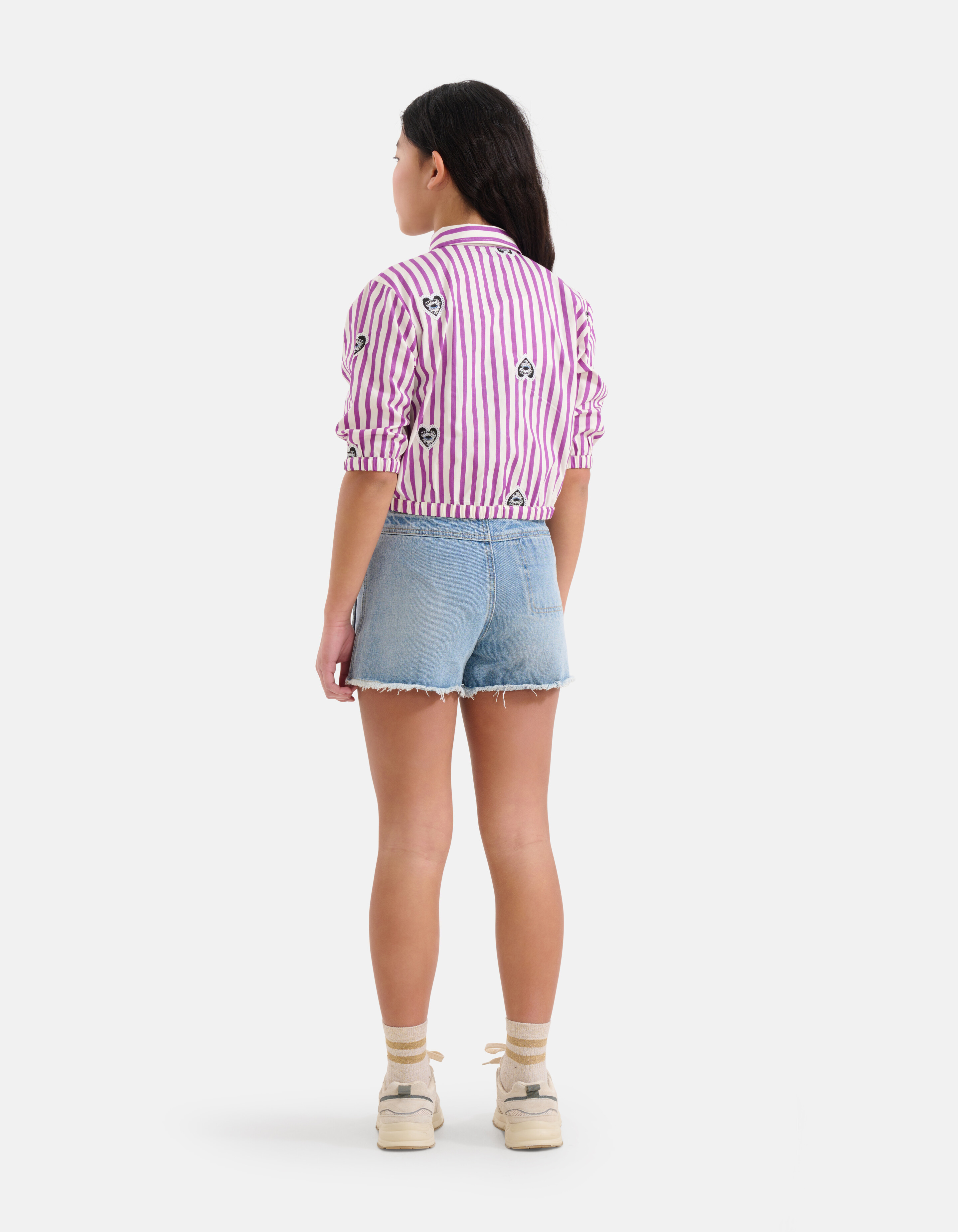 Pinstripe Sequin Blouse Roze SHOEBY GIRLS