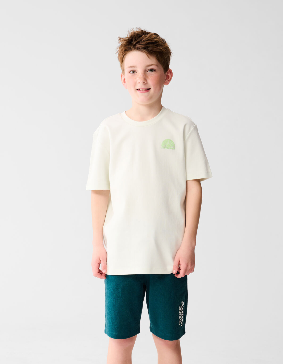 Sundown Artwork T-shirt Gebroken Wit SHOEBY BOYS