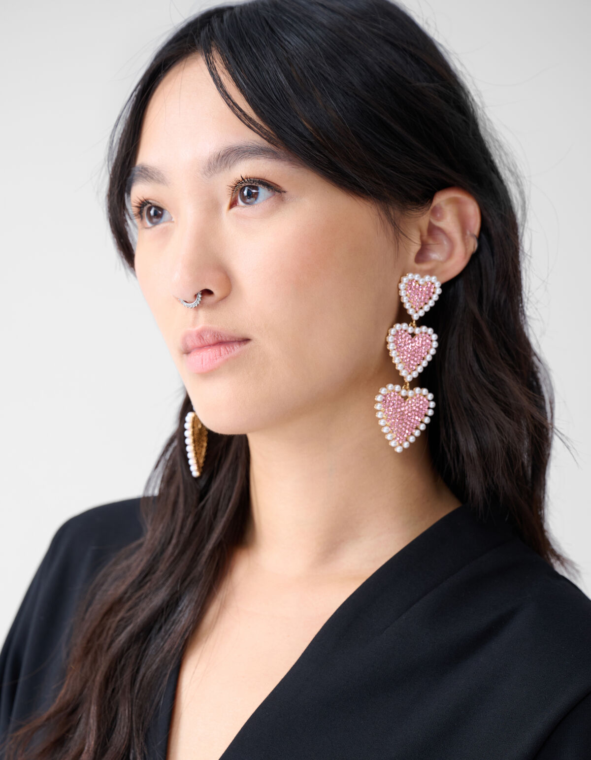 Multi Heart Oorbellen Roze SHOEBY ACCESSOIRES