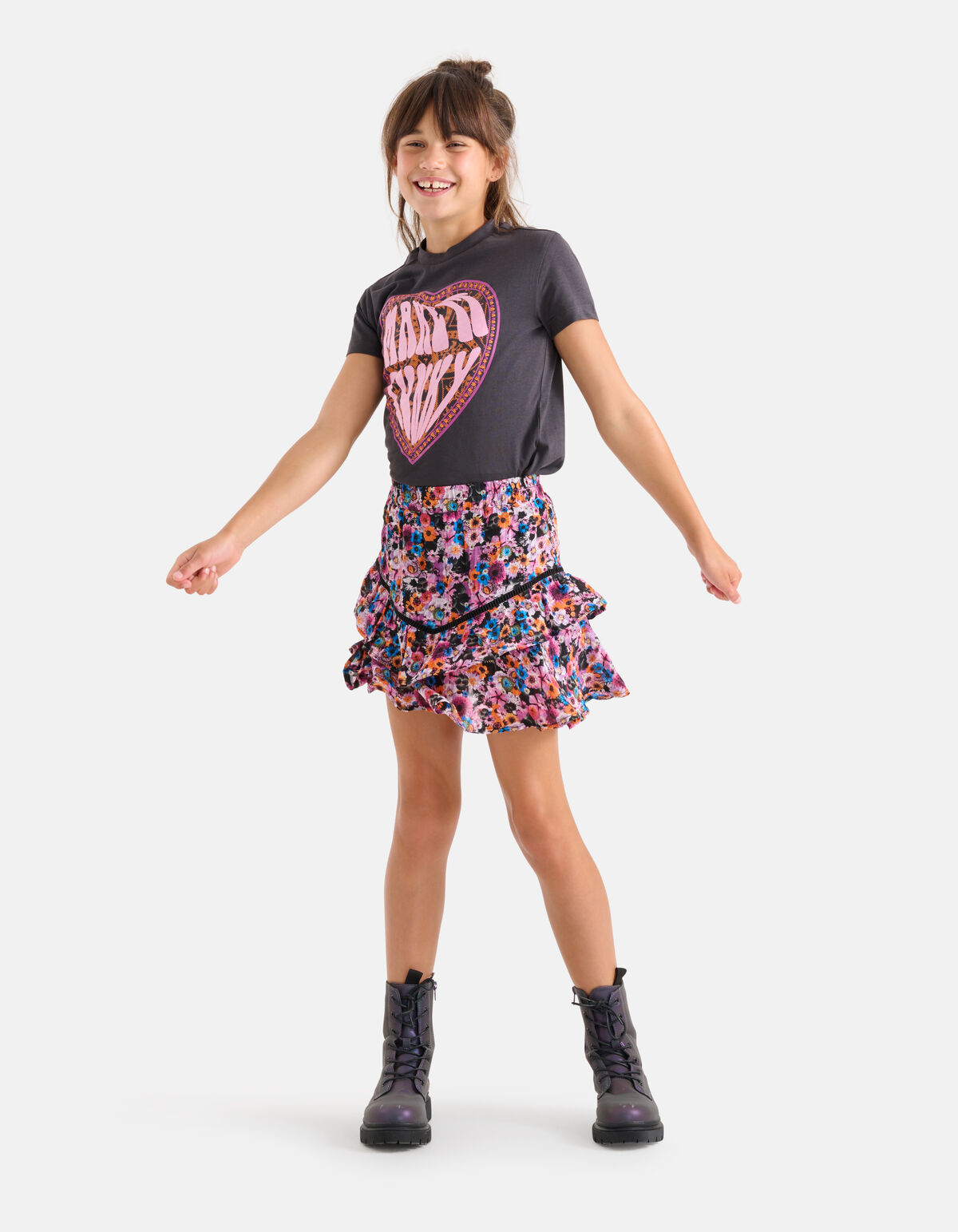 Bloemenprint Rok Paars SHOEBY GIRLS