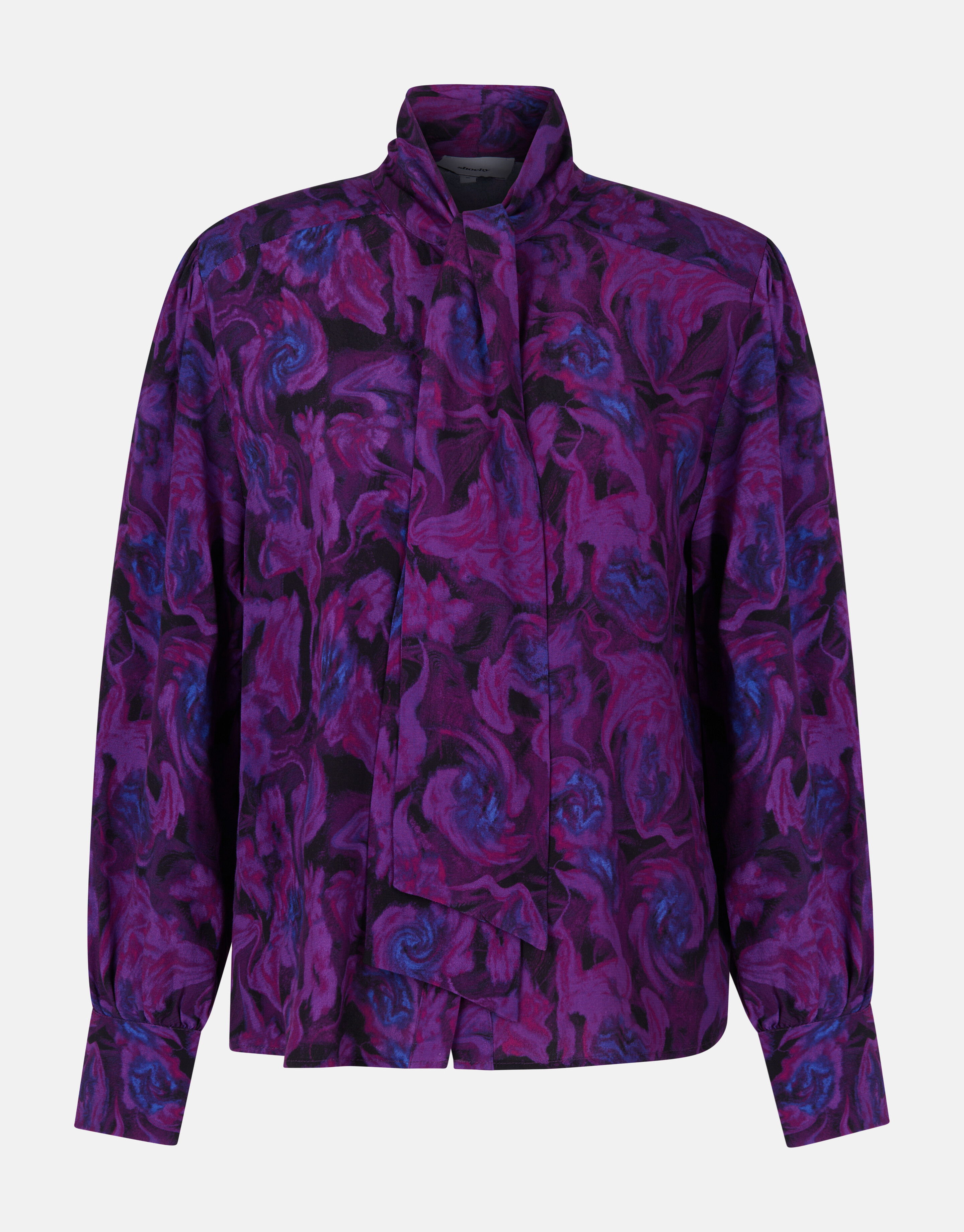 Bloemenprint Strik Blouse Paars SHOEBY WOMEN