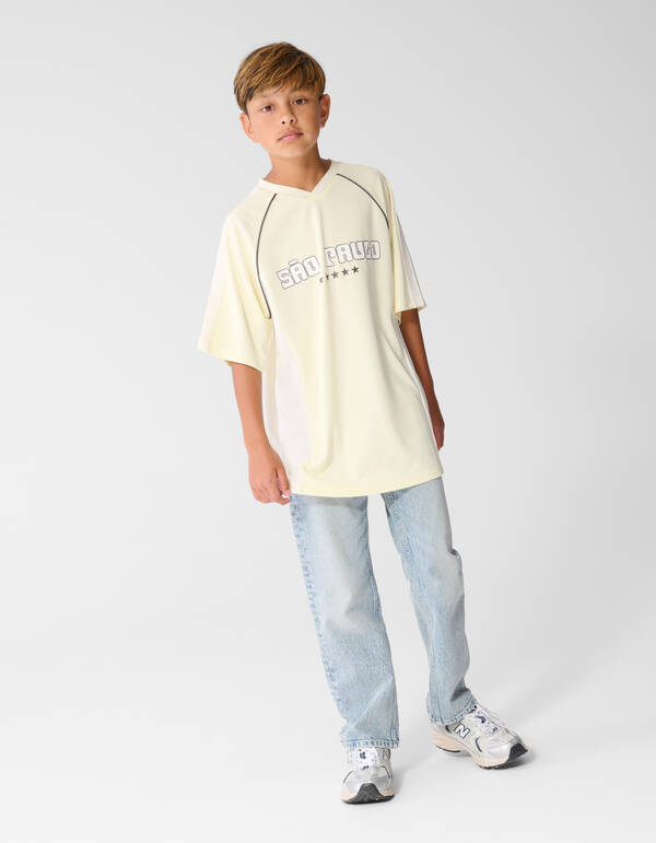 Sporty Oversized T-shirt Lichtgeel SHOEBY BOYS