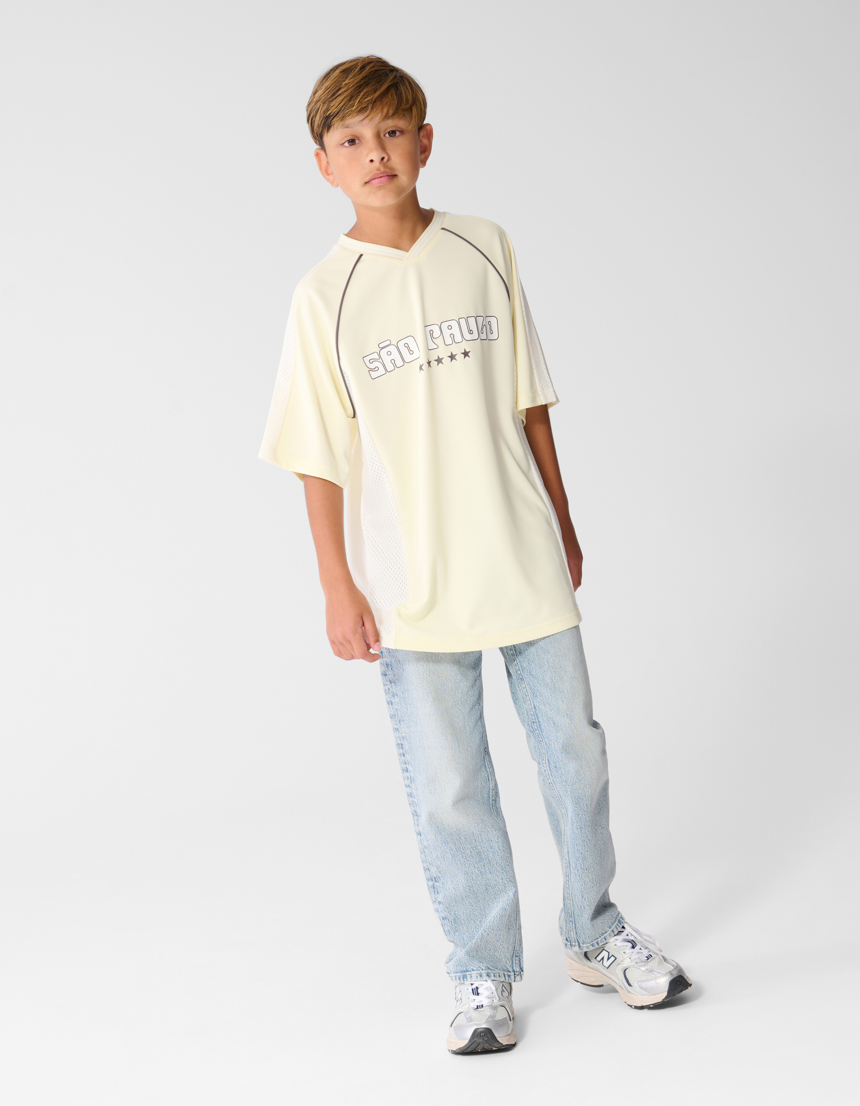 Sporty Oversized T-shirt Lichtgeel SHOEBY BOYS