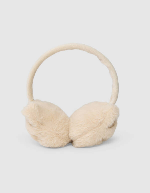 Glitter Fur Oorwarmers Beige SHOEBY ACCESSOIRES