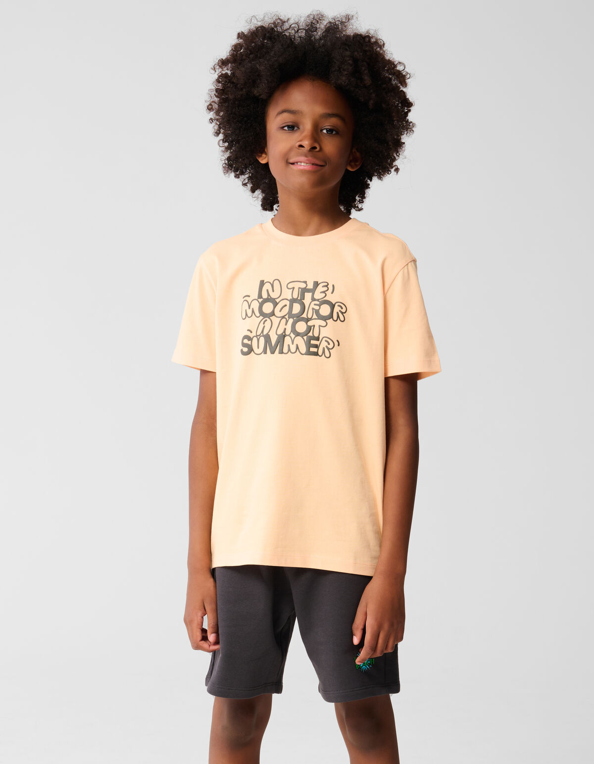 Hot Summer Artwork T-shirt Lichtoranje SHOEBY BOYS