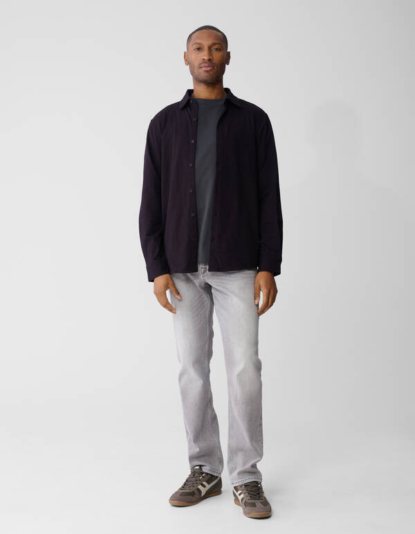 Printed Logo Overhemd Donkerrood SHOEBY MEN