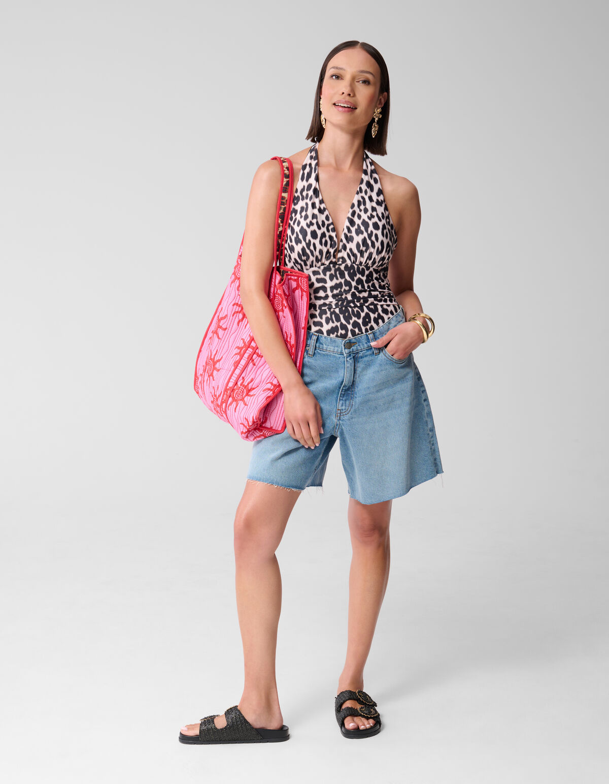 Leopard Badpak Bruin SHOEBY ACCESSOIRES