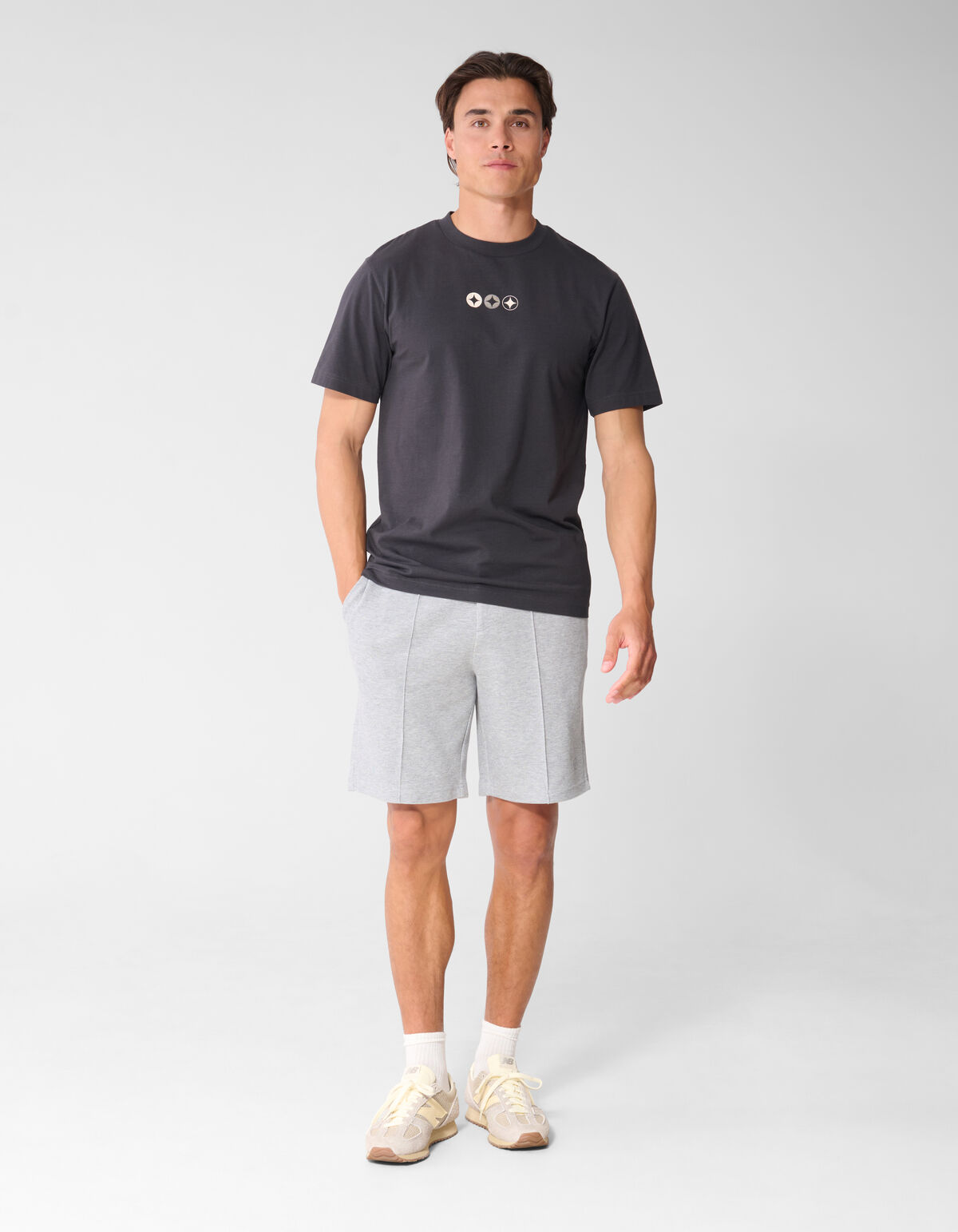 Structuur Regular Fit Short Grijs SHOEBY MEN