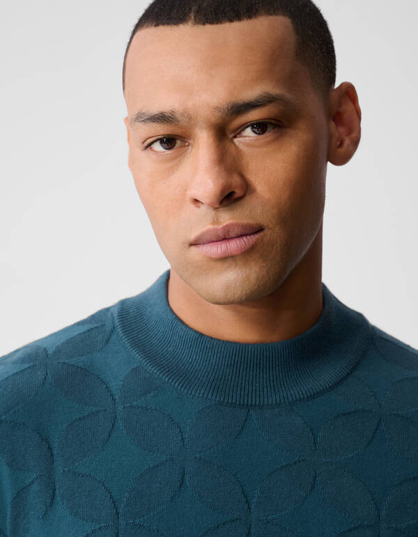 Sparkle Gebreide Trui Donkergroen SHOEBY MEN