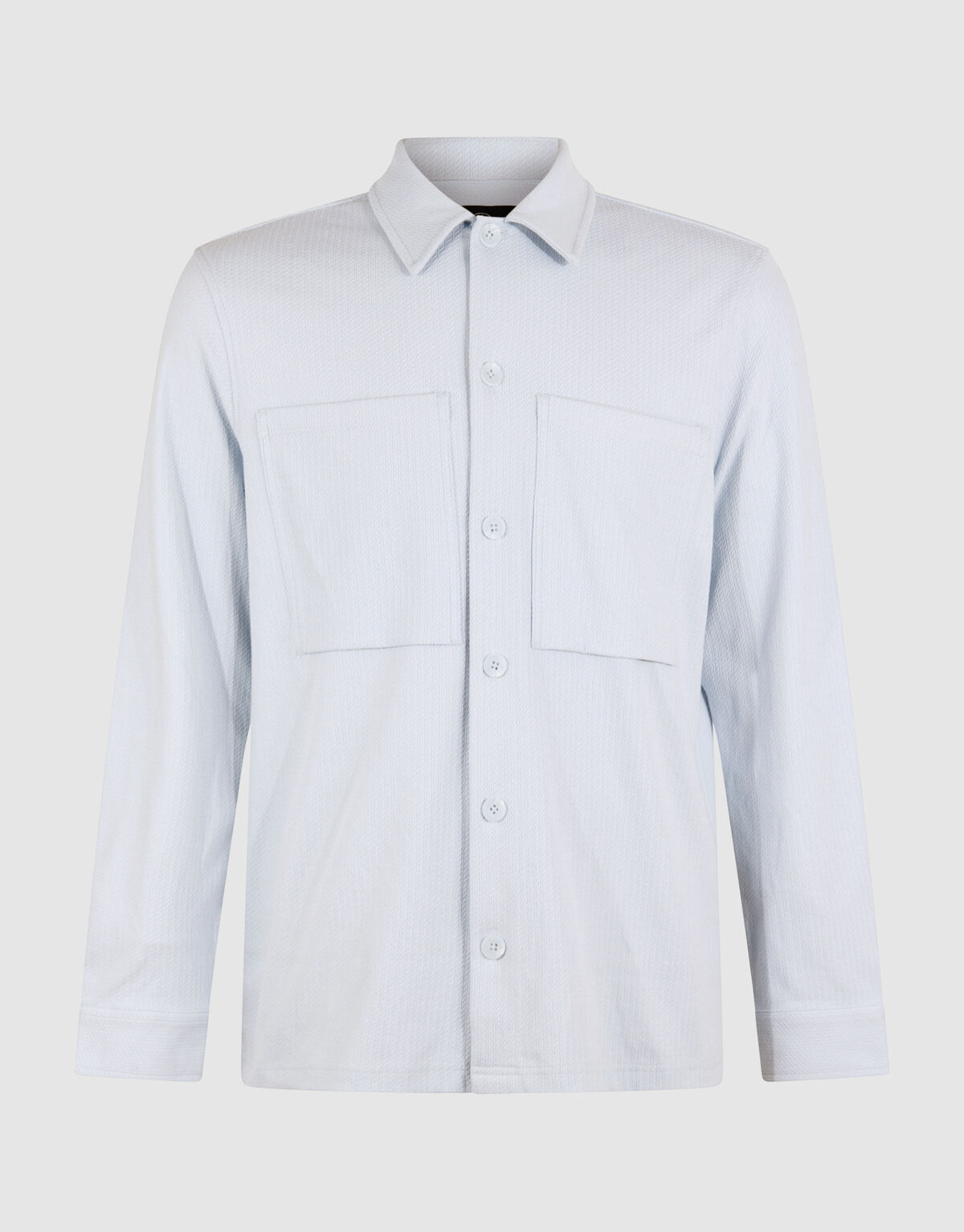 Structuur Overshirt Lichtblauw SHOEBY MEN