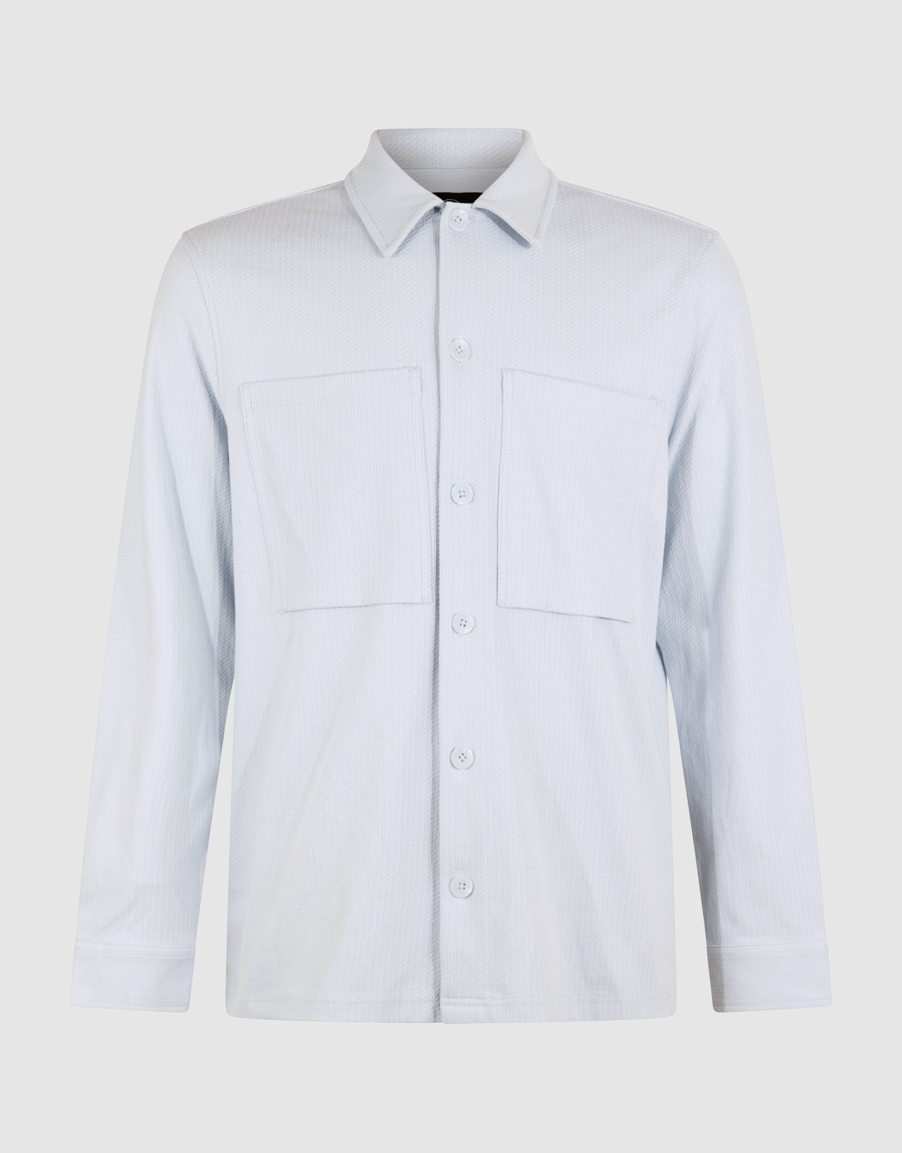 Structuur Overshirt Lichtblauw SHOEBY MEN