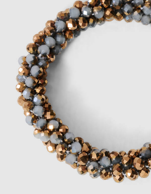 Beaded Elastieken Armband Goud/Zilver SHOEBY ACCESSOIRES