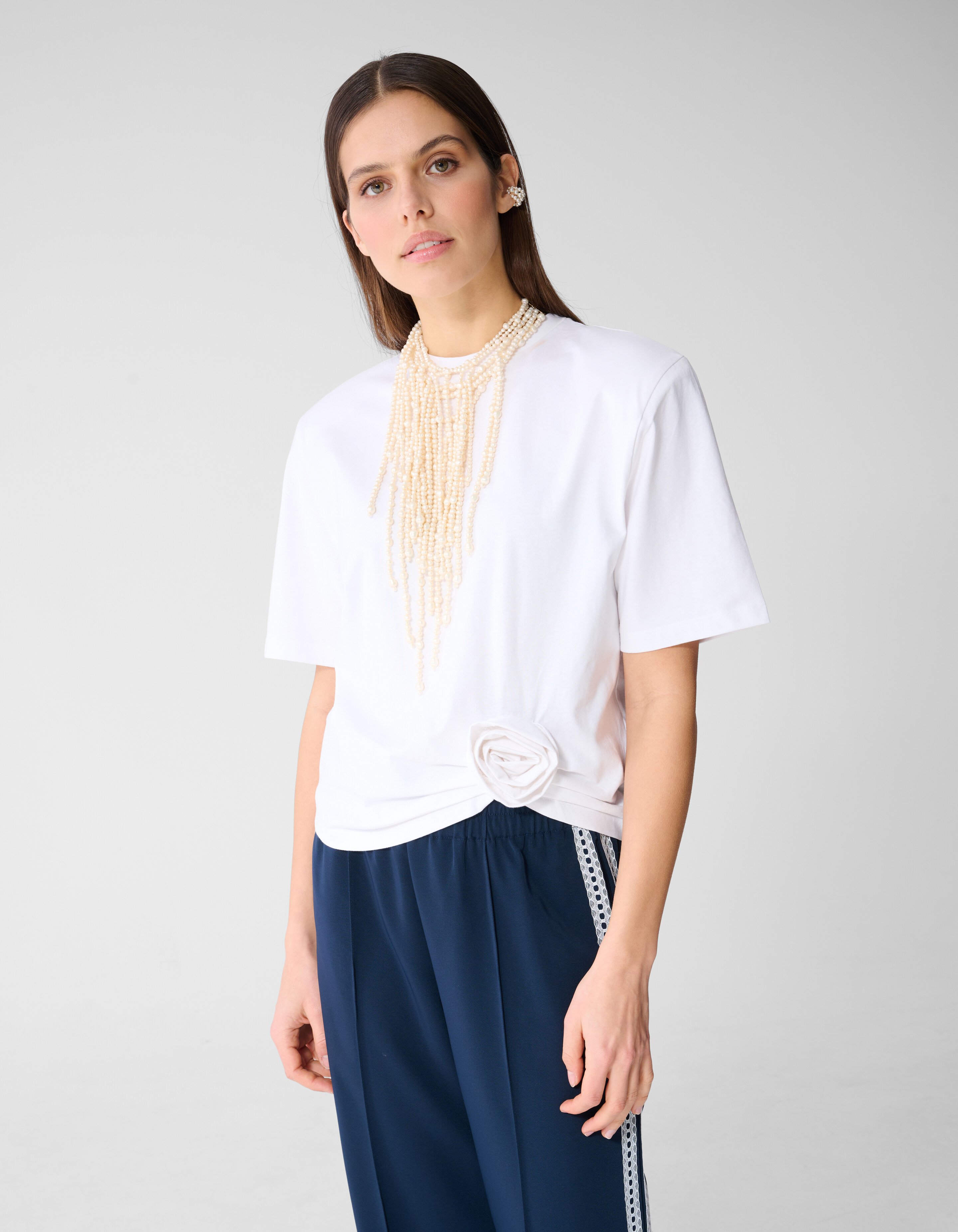 Flower T-shirt Wit SHOEBY WOMEN