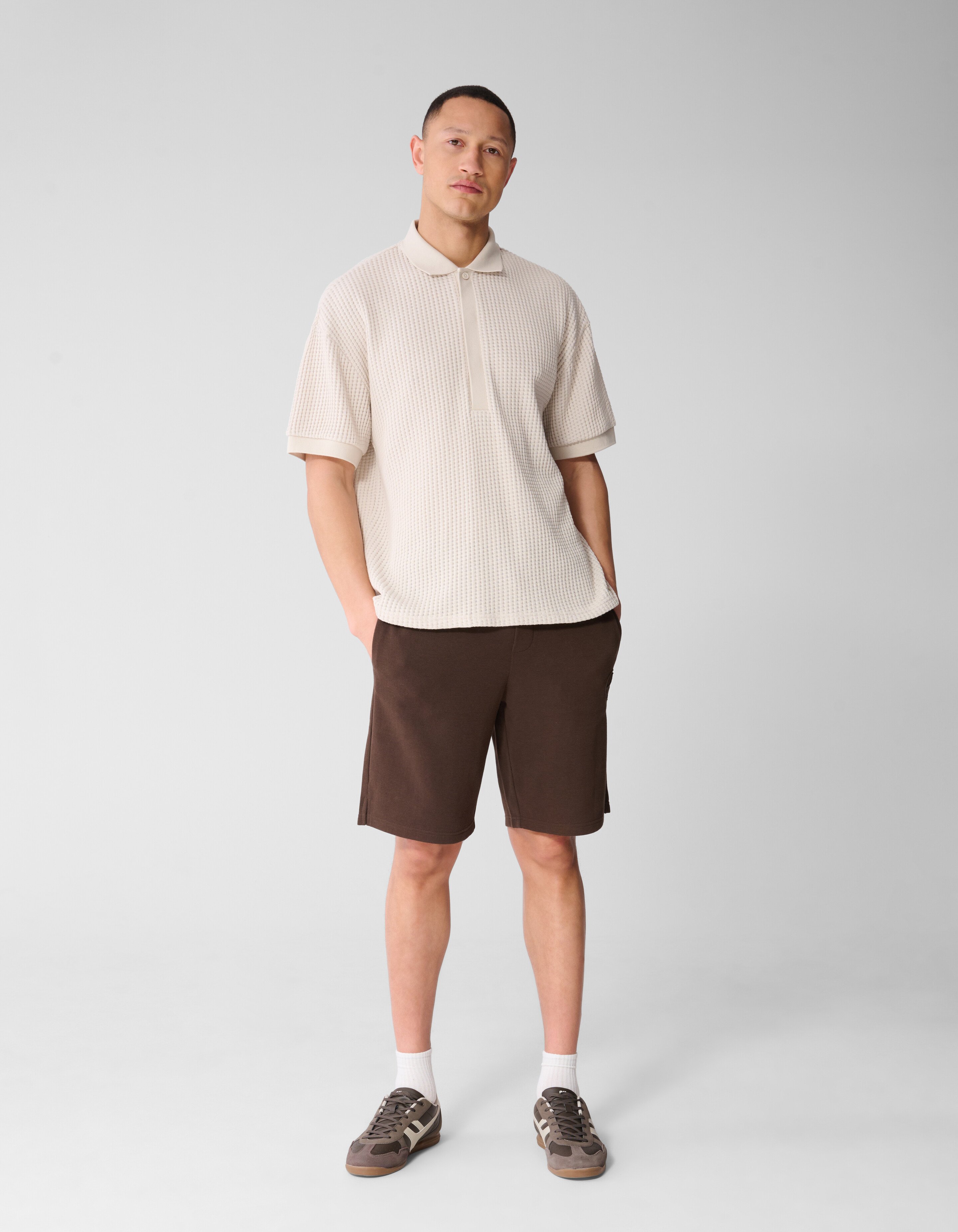 Heavy Waffle Polo Zand SHOEBY MEN