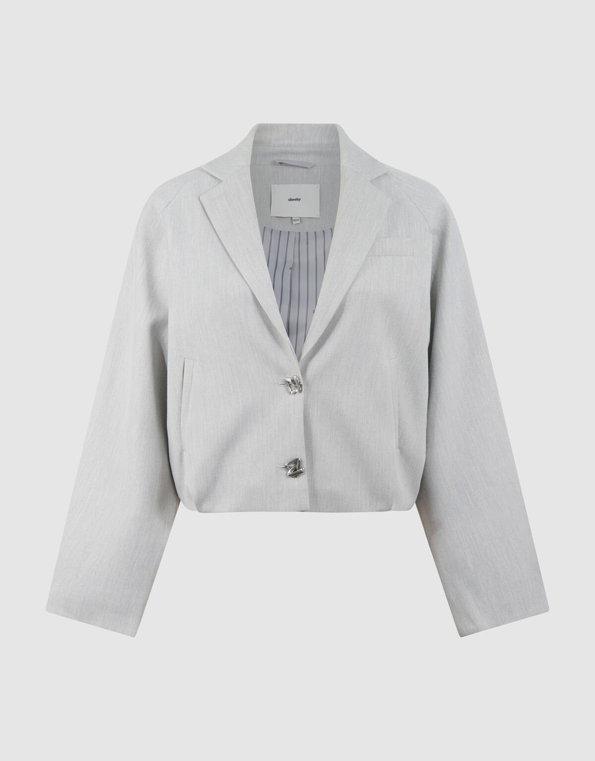 Cropped Blazer Lichtgrijs By Mieke SHOEBY WOMEN