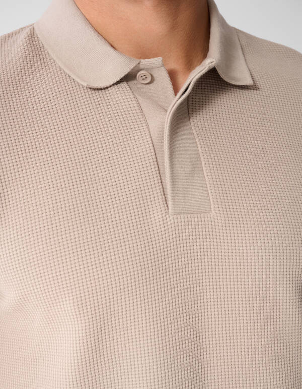 Waffle Polo Lichtbruin SHOEBY MEN