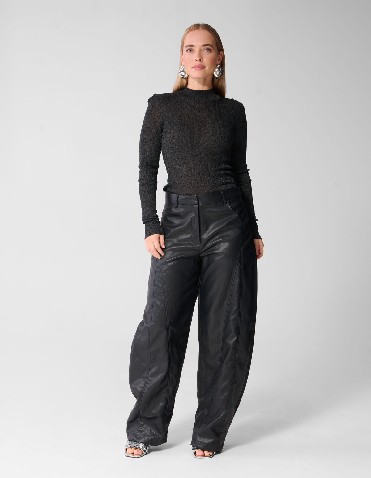 Glitter Col Top Zwart SHOEBY WOMEN