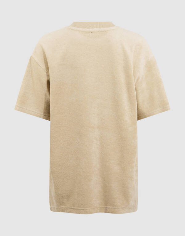 Towelling Relaxed T-shirt Beige SHOEBY BOYS