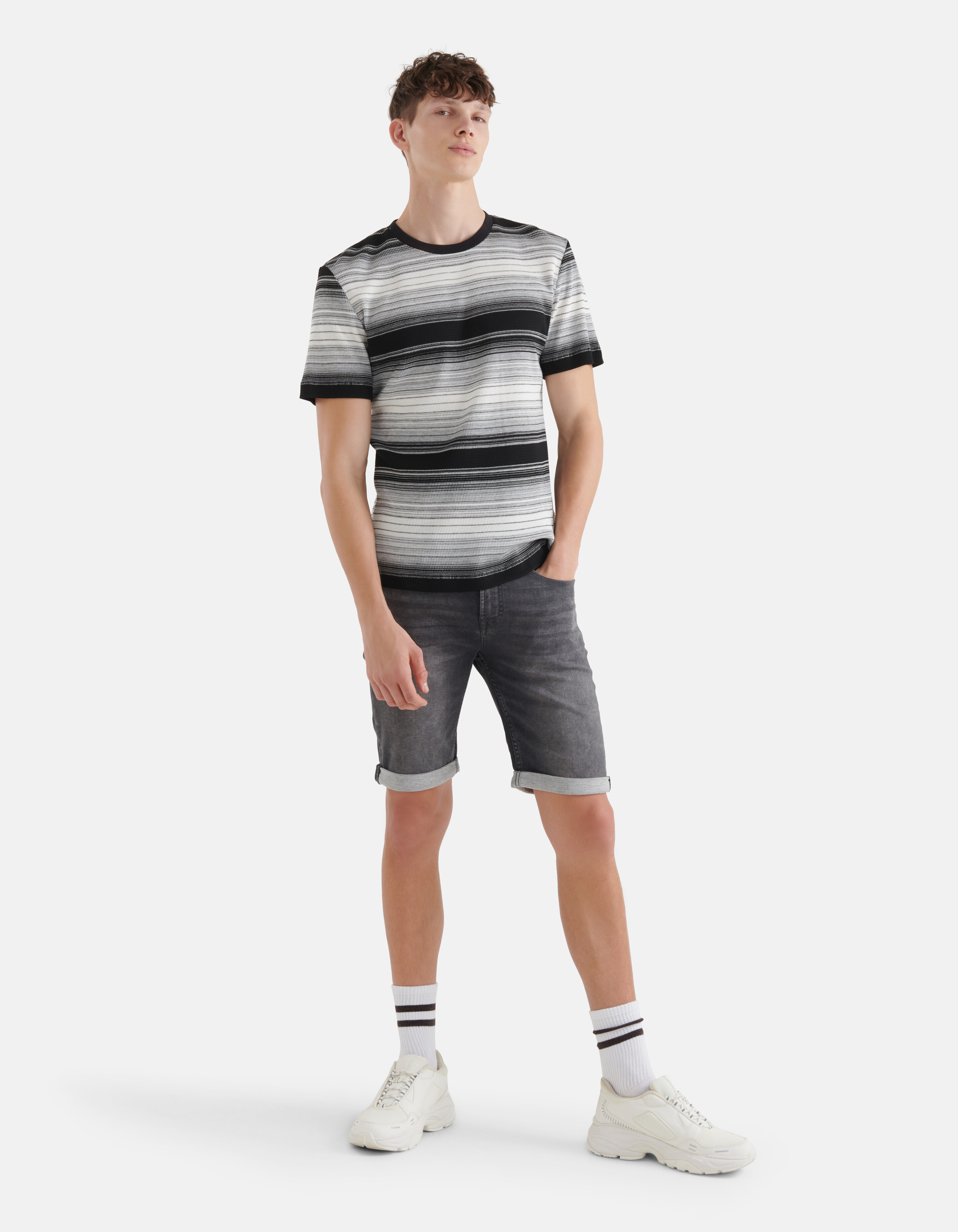 Gradient T-shirt Zwart SHOEBY MEN