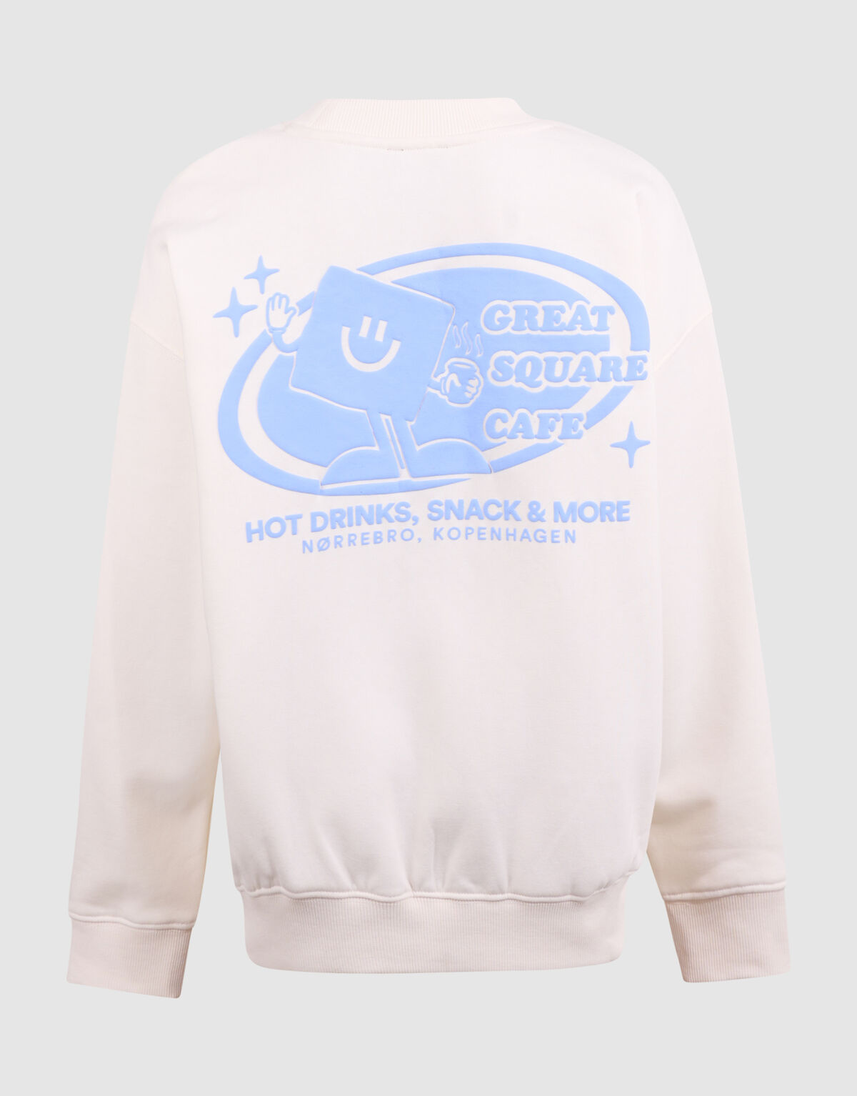 Caf&eacute; Artwork Sweater Gebroken Wit SHOEBY BOYS