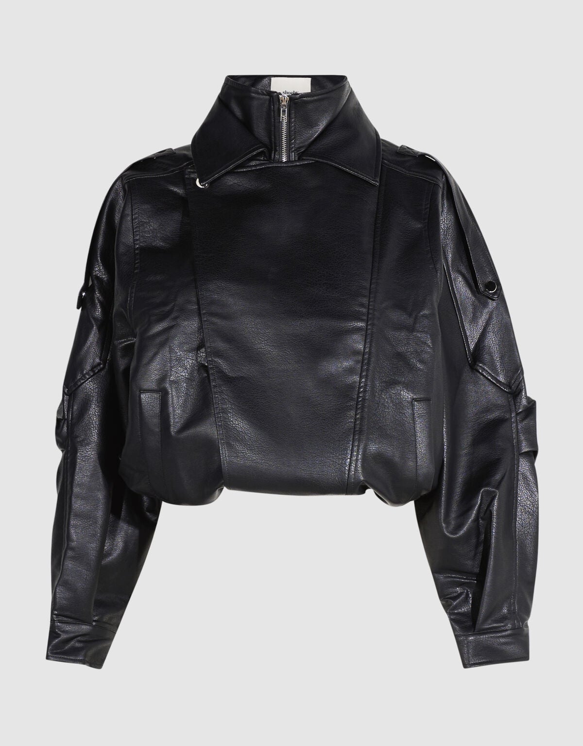 Faux Leather Funnel Neck Jack Zwart SHOEBY WOMEN