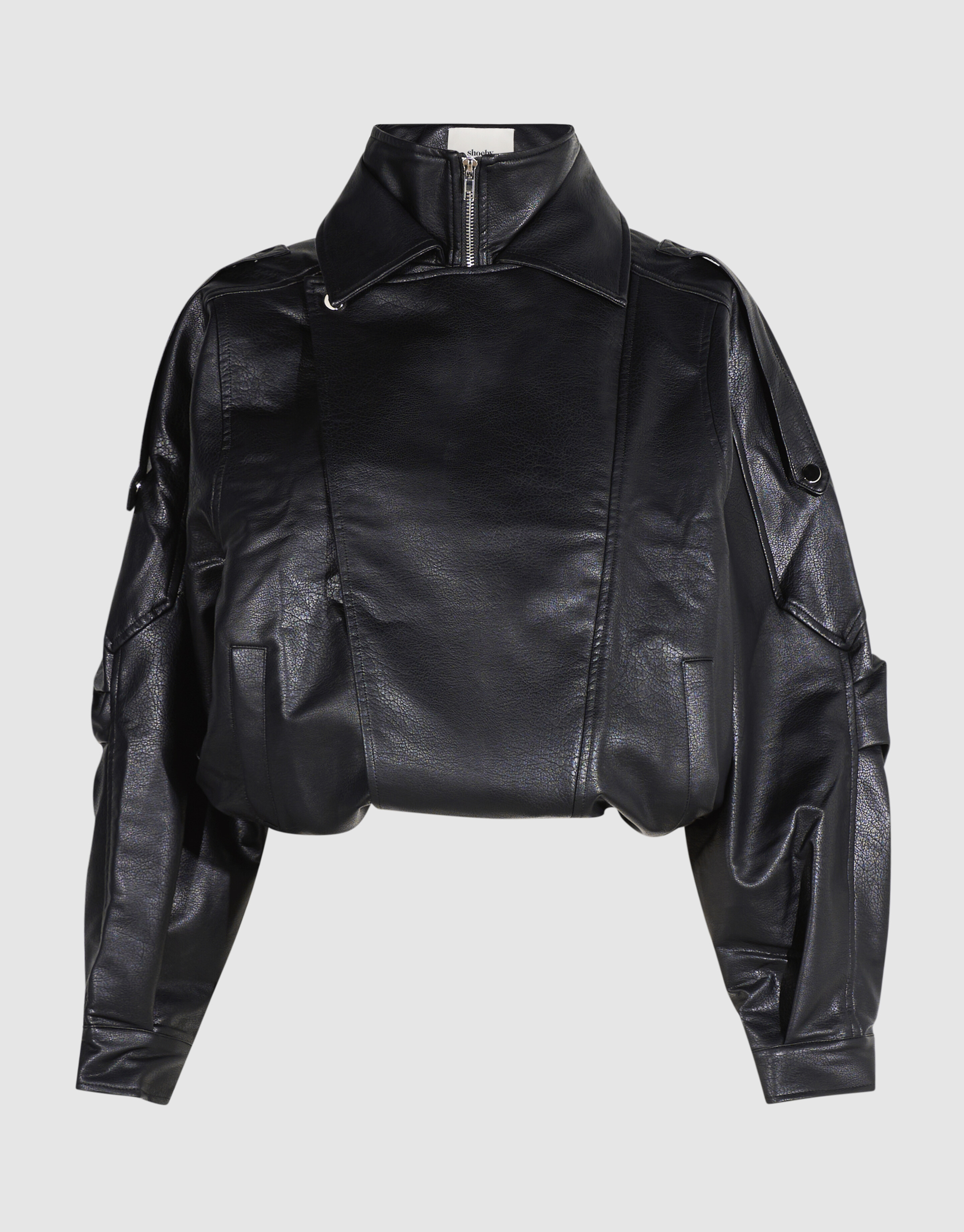 Faux Leather Funnel Neck Jack Zwart SHOEBY WOMEN