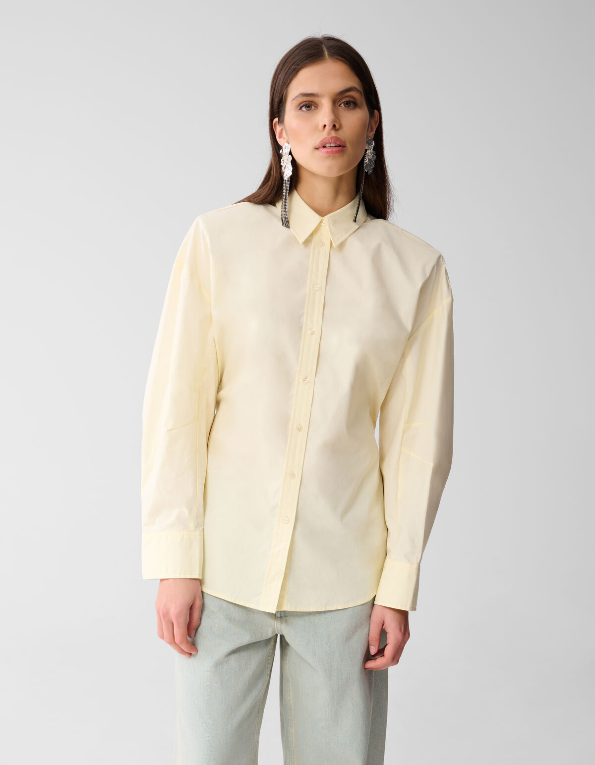Egg Shape Strik Blouse Lichtgeel SHOEBY WOMEN