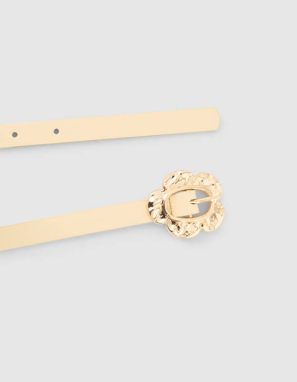 Flower Buckle Riem Lichtgeel SHOEBY ACCESSOIRES