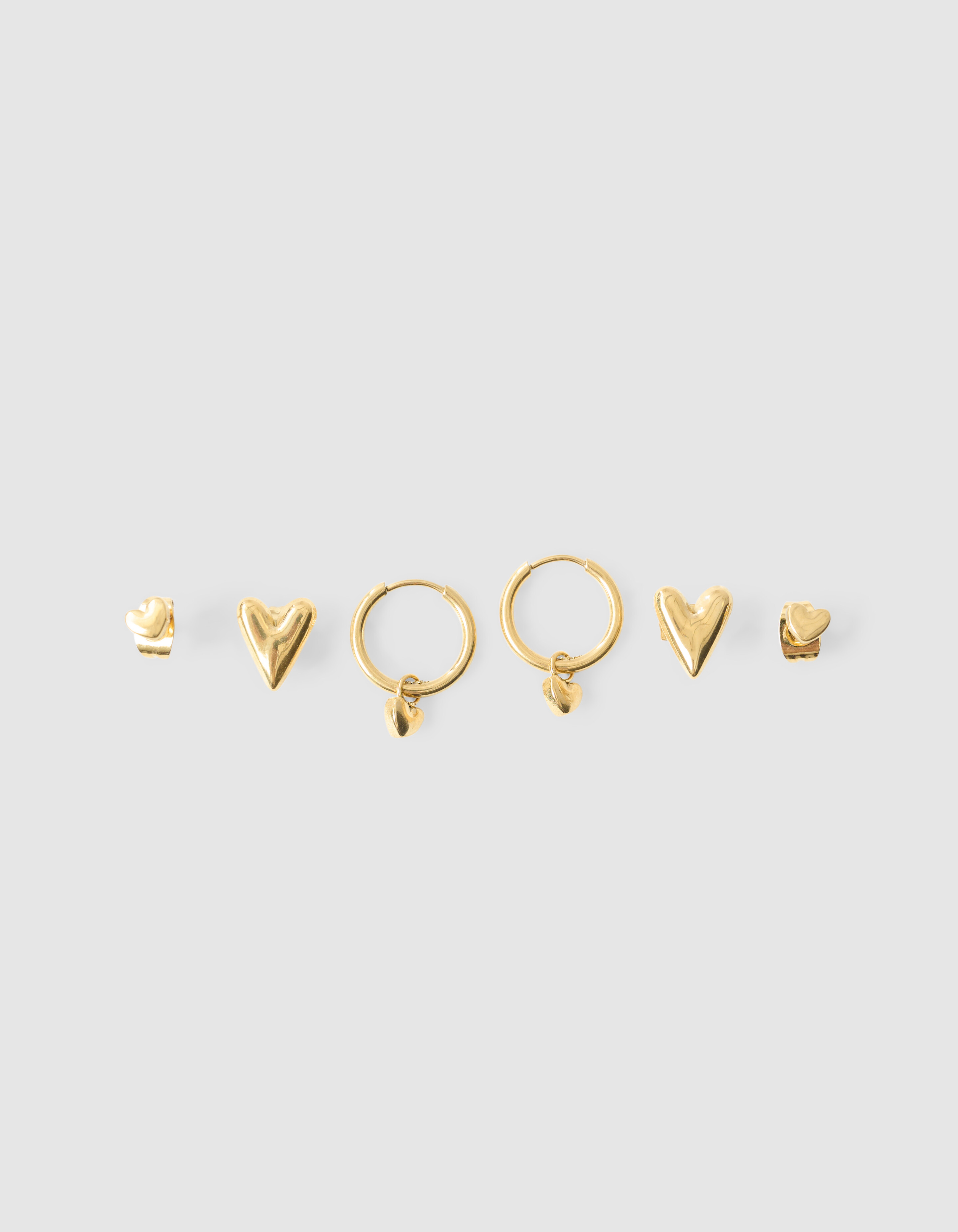Heart Oorbellen Set Goud SHOEBY ACCESSOIRES