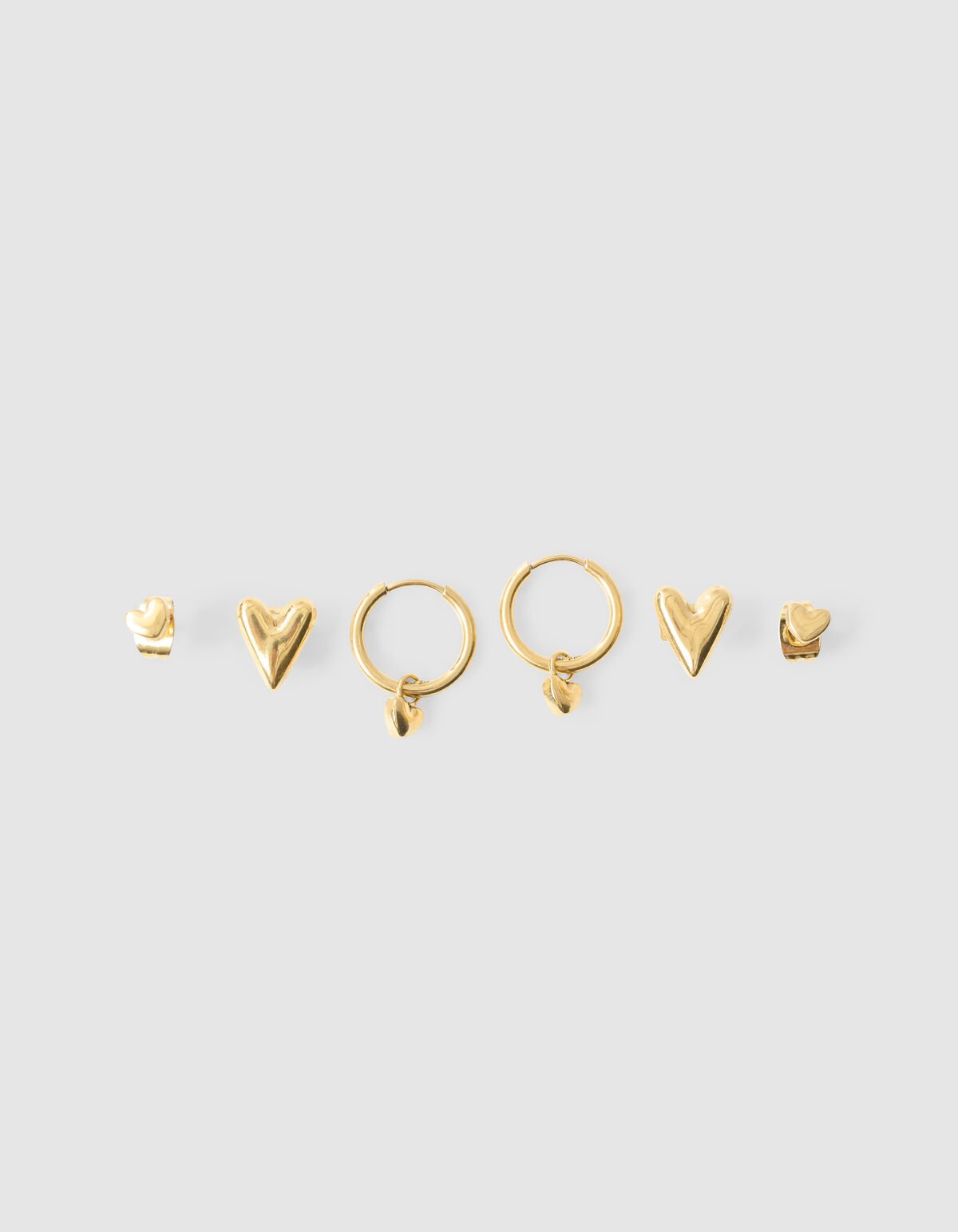 Heart Oorbellen Set Goud SHOEBY ACCESSOIRES