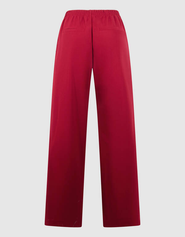 Basis Wide Leg Broek Rood SHOEBY WOMEN