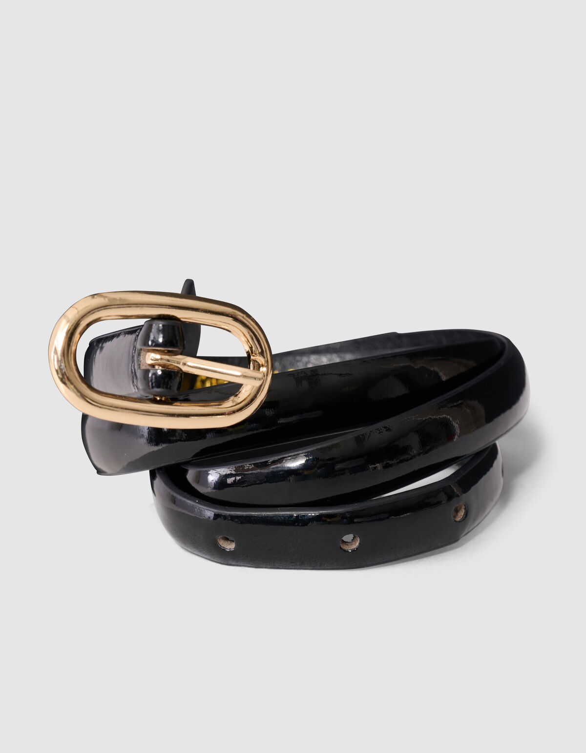 Smalle Riem Zwart/Goud SHOEBY ACCESSOIRES