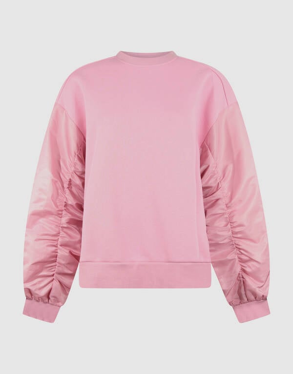 Satijnen Mix Sweater Lichtroze SHOEBY WOMEN