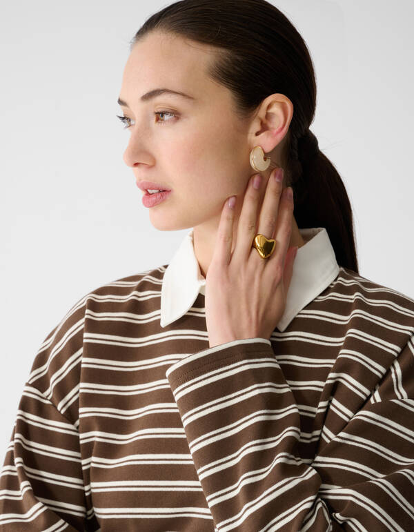 Heart Bulky Ring Goud SHOEBY ACCESSOIRES