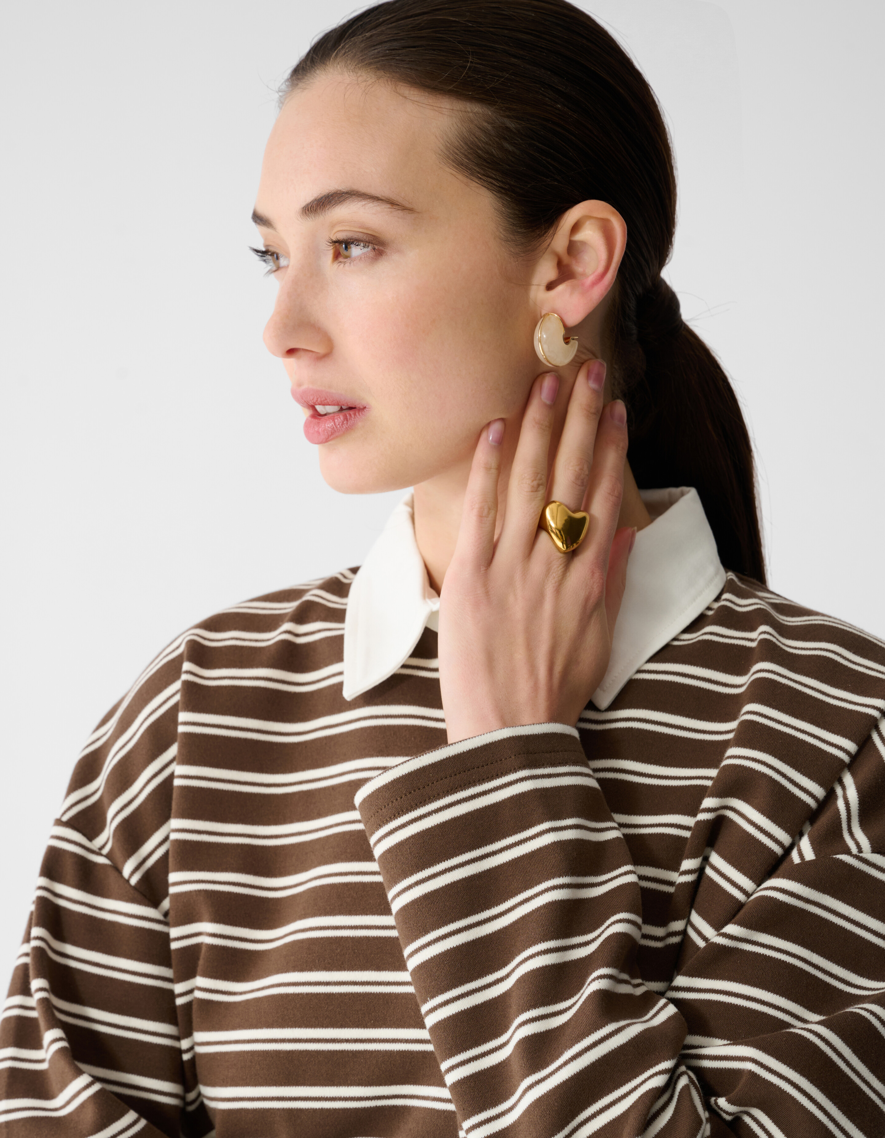 Heart Bulky Ring Goud SHOEBY ACCESSOIRES