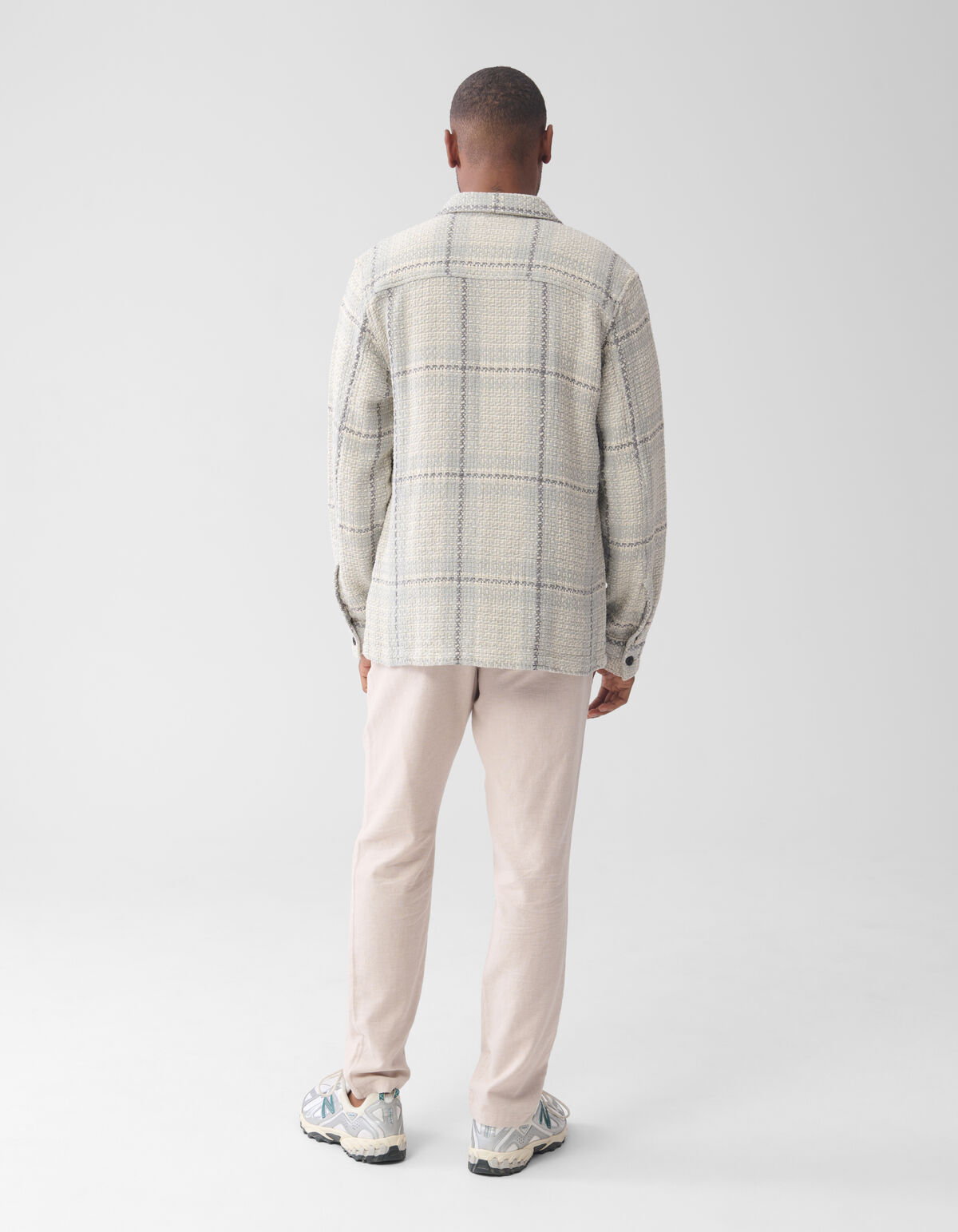 Ruiten Overshirt Gebroken Wit SHOEBY MEN