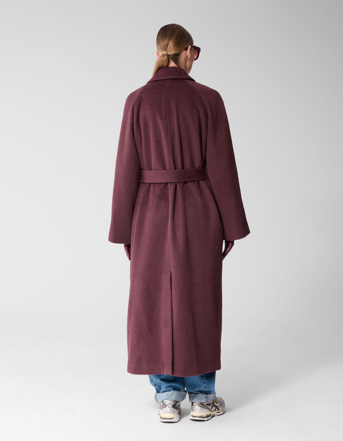 Lange Wollen Jas Donkerrood By Mieke SHOEBY WOMEN