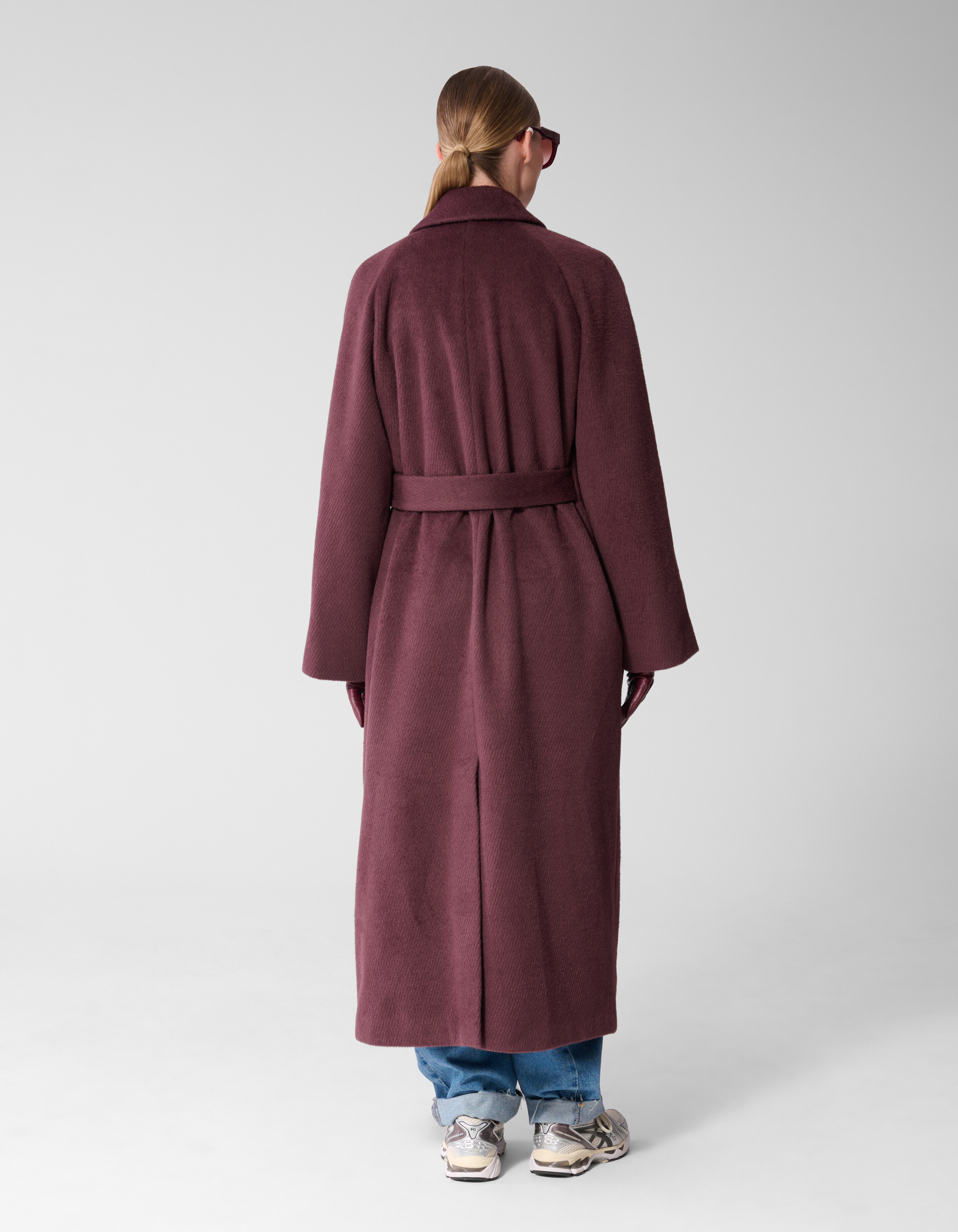 Lange Wollen Jas Donkerrood By Mieke SHOEBY WOMEN